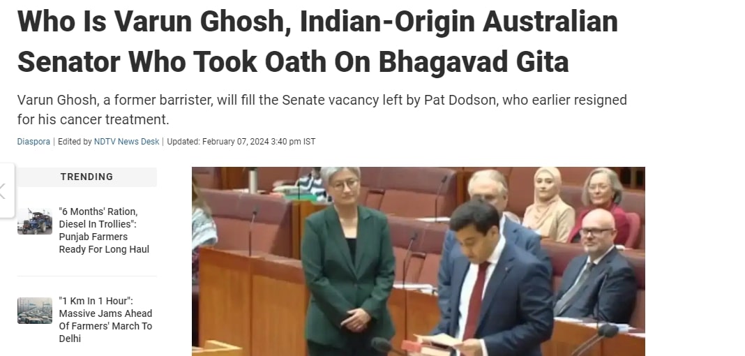 Takes Oath On Gita